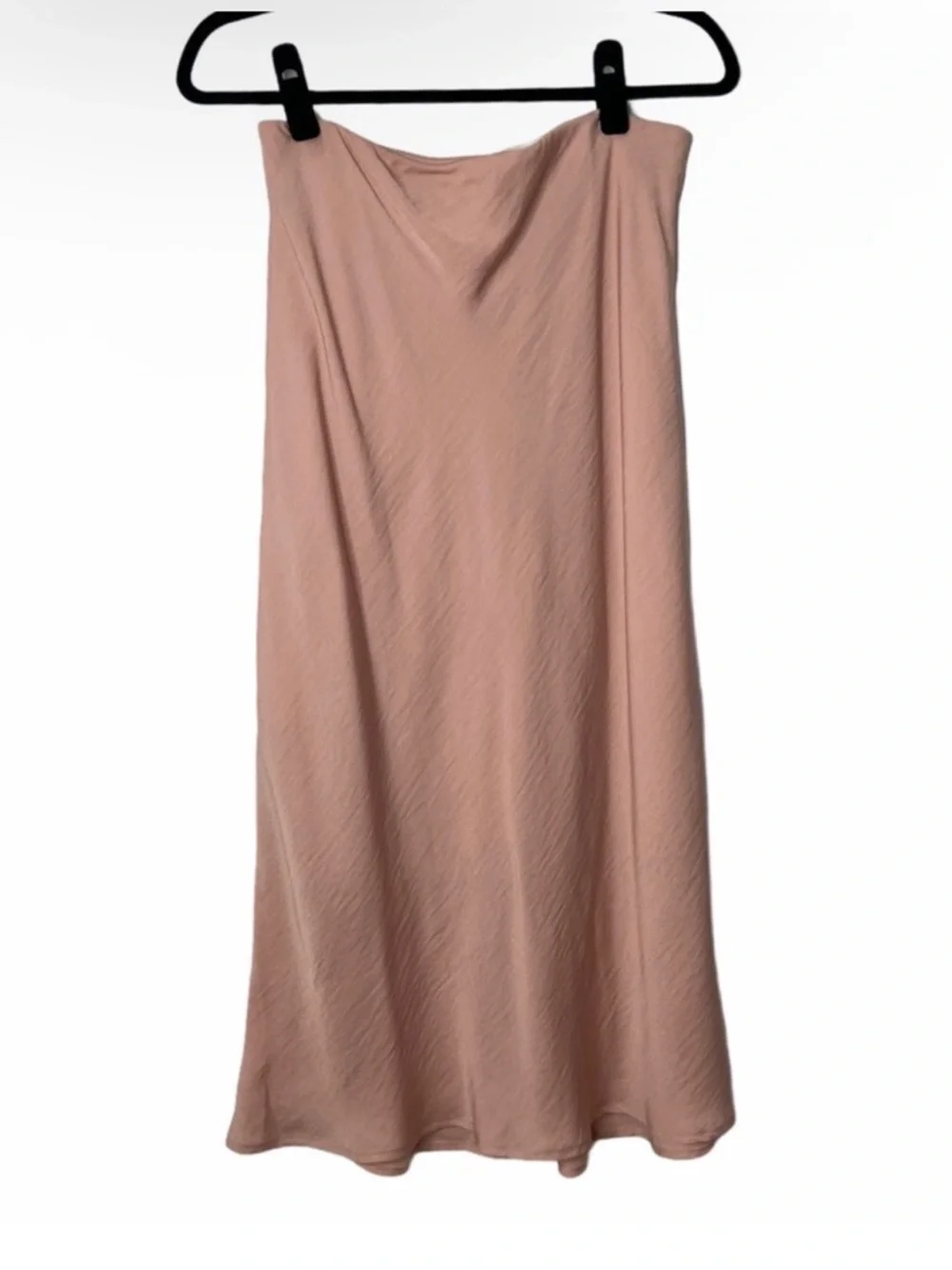 ADAY Dusty Rose Satin Midi Skirt